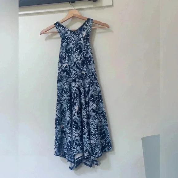 Abercrombie Kids Dress Girl's/ Kid's Size XL Blue Butterfly Print Sleeve… - Picture 1 of 6